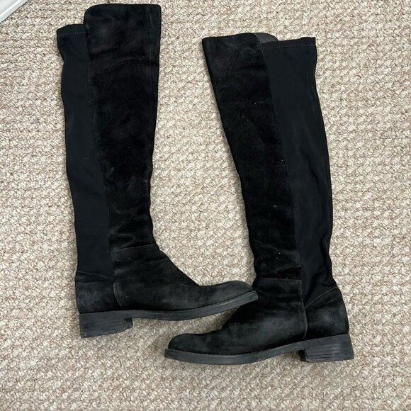 P324. Blondo Black Over the Knee Boots Sleek Design - Picture 1 of 16